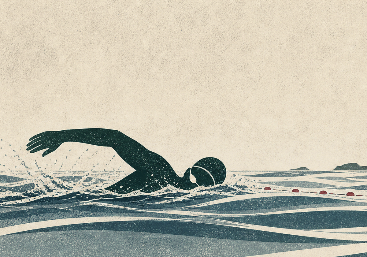 Swimming event illustration