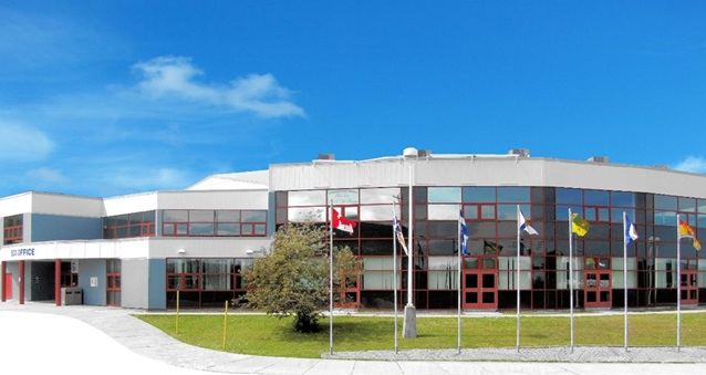 Exterior shot of the Corner Brook Civic Centre 
